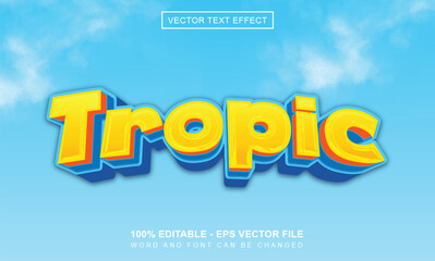 Tropic text effect