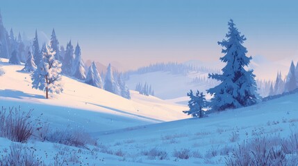 Obraz premium Winter landscape background