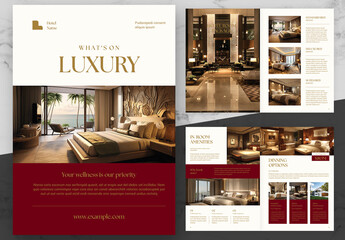 Red And Brown Hotel Brochure