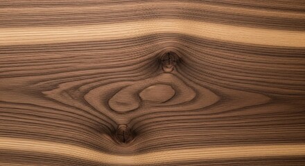 The intricate and swirling grain pattern of a dark walnut wood surface, showcasing its natural beauty