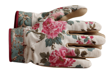 Floral Garden Gloves Gardening Glove Fabric Gloves Women s Gloves Floral Print Gloves Gardener on transparent background