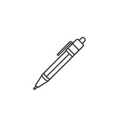 Simple pen outline icon on white background