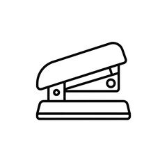 Simple outline stapler icon on white background
