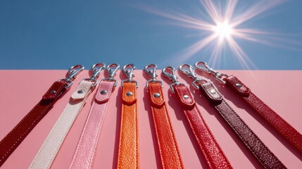 Premium Assistance Dog Day Leashes Collection with Vibrant Colors for Spring Lifestyle and Earth Day Social Media Marketing Campaigns