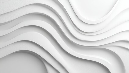 Abstract white wavy shapes