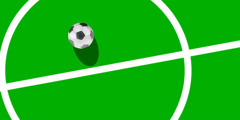 Soccer template design with abstract green background. Modern football banner layout in vector style. Perfect for sports posters, match promotions, team flyers, and tournament announcements.