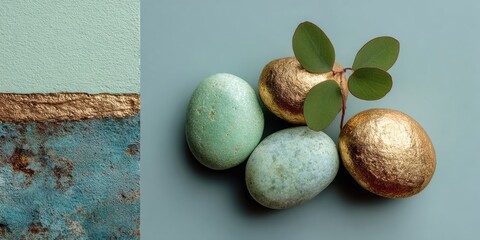 Premium Luxury Copper and Gold Foil Metallic Texture with Natural Elements for Modern High-End Branding and Professional Marketing Campaigns