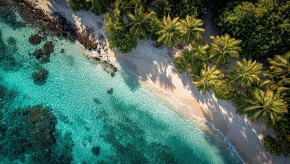Tropical beach aerial view (2)