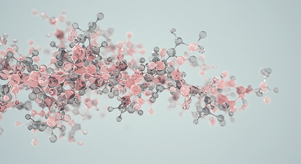 Stunning molecular structure visualization perfect for science and technology presentations or innovative designs