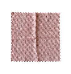 crumpled pink handkerchief isolated element