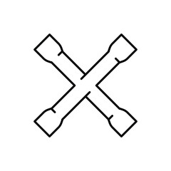 Lug Wrench Icon vector