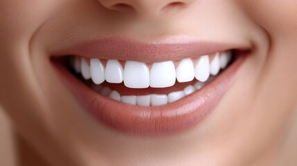 Radiant young woman's smile studio close-up capturing positive vibes in bright environment