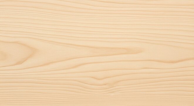 A lightcolored wood surface with a subtle, flowing grain pattern, offering a clean and natural texture