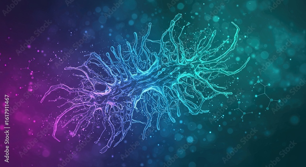 Poster a stylized abstract representation of a biological entity