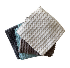 stack of folded napkins isolated