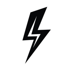 Vector art of vector illustration of a bold lightning bolt, a symbol of power and energy, striking with electrifying speed