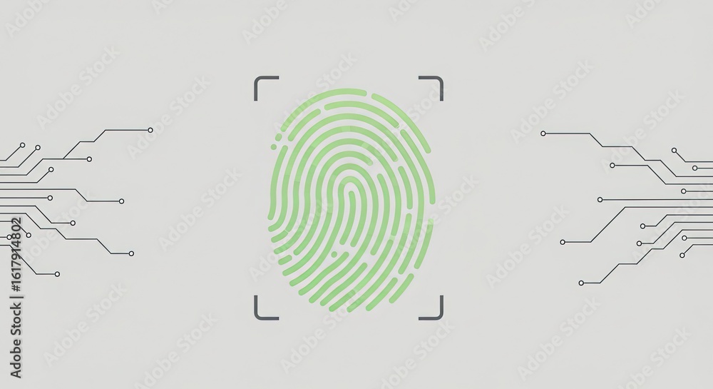 Poster fingerprint scan with circuits