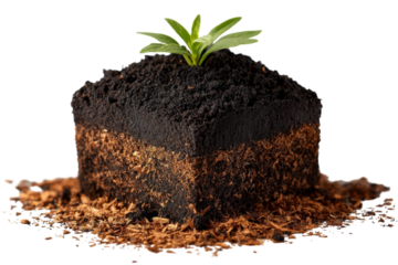 Fresh Sprout Emerges from Rich Soil Symbolizing New Beginnings Growth Agriculture and on transparent background