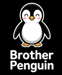 Fototapeta premium Penguin BROTHER - Sibling's Funny & Cute