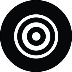 Concentric circles target design with black and white contrast for precision and focus in sports and games