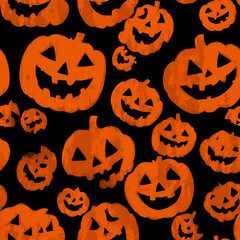 halloween pumpkin seamless pattern