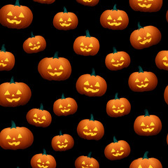 halloween pumpkin seamless pattern