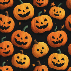 halloween pumpkin seamless pattern