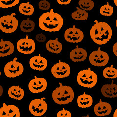 halloween pumpkin seamless pattern