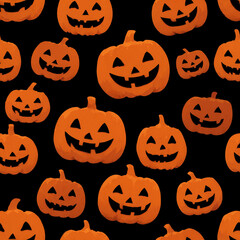 halloween pumpkin seamless pattern