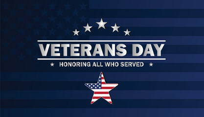 Veterans Day Star Tribute – Honoring U.S. Heroes with Patriotic American Flag Design