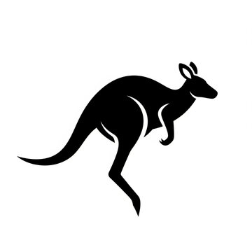 kangaroo silhouette vector illustration