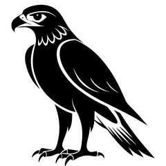 Fototapeta premium Black vector silhouette of an eagle in flight, perfect for wildlife illustrations