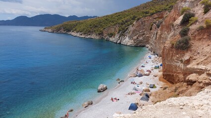 Summer in Angistri a small greek island off the coast of Athens in Argosaronicos Gulf. 