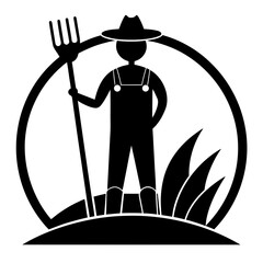 Black vector silhouette illustration of a cowboy with a gun and a hat, an artful cartoon of a business person