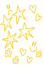Doodles golden star smile a shiny scrapbook