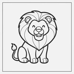 A simple coloring book page for kids