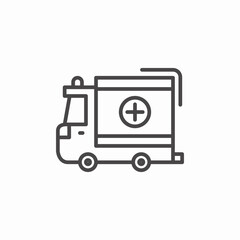 represents medical emergency transport ambulance icon sign vector