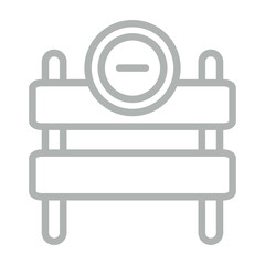 Restricted Area Vector Line Grey Icon Design