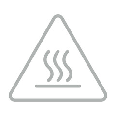 Hot Surface Vector Line Grey Icon Design