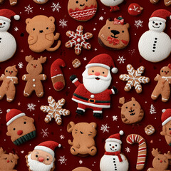 A Christmas-themed pattern