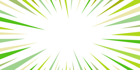 Comic speed Sunburst for the background. Digital Elegance: AI-Generated Wallpaper Patterns. Abstract design green gradient shine rays background Vector, illustration Summer spring decoration .	