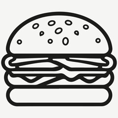 cheeseburger sketch illustration vector