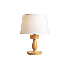 Obraz premium Classic electric table lamp with lampshade, isolated on white background