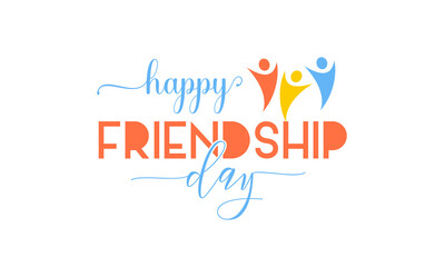 Happy friendship day. Vector illustration of happy friendship day background poster with happy friend vector illustration.