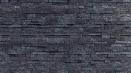 Dark stone wall texture with horizontal pattern. Artificial intelligence image