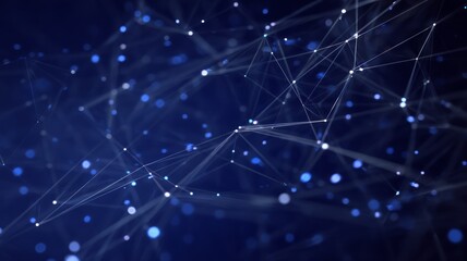 Fototapeta premium Intricate neural network web with glowing nodes. Artificial intelligence image