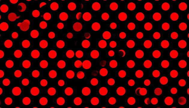 Red circles on black background