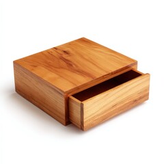 Elegant Wooden Box with Drawer Handmade Craftsmanship for Storage and Organization
