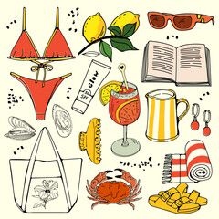 Colorful summer collection in vector
