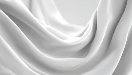 Smooth white fabric drapes in flowing folds (2)